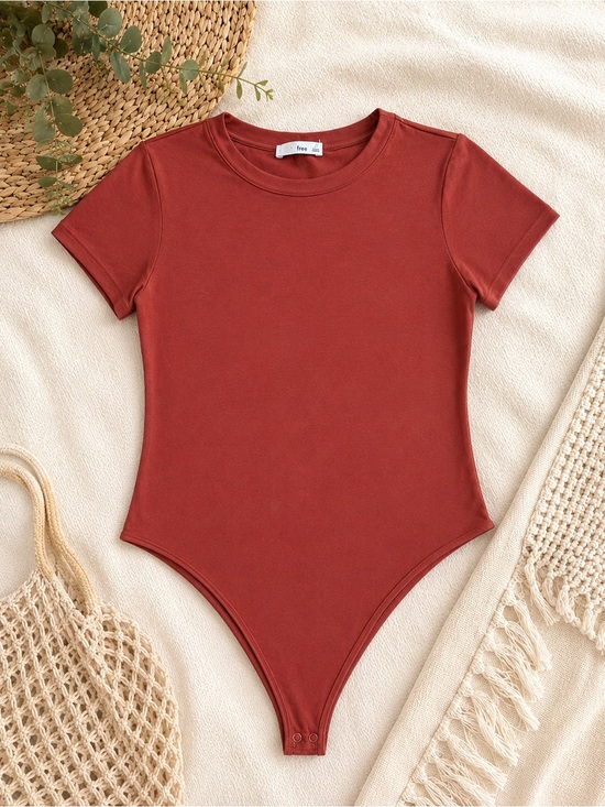 Aritzia Tops - Wilfred Free by Aritzia Short Sleeve Bodysuit Rust Brown Women’s Size L